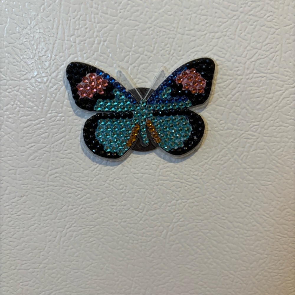 Colorful Rhinestone Butterfly Magnet